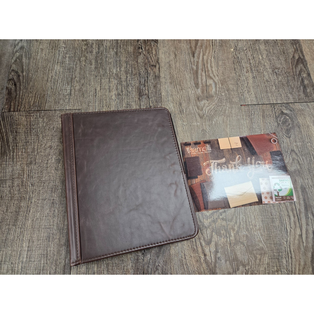 Samsill 9x7 Brown Faux Leather Photo Album 3 Ring Binder NEW Scrapbook
